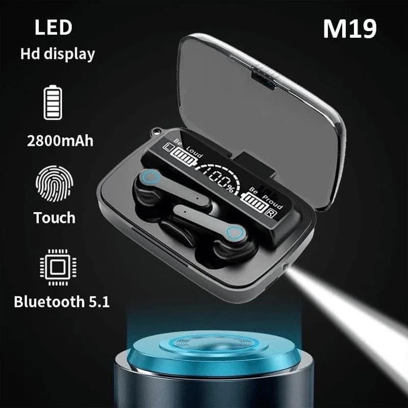 M19 Headset TWS Earphone M10 Intelligente Touch Control Wireless Bluetooth-compatible Headphones Waterproof LED Display With Mic