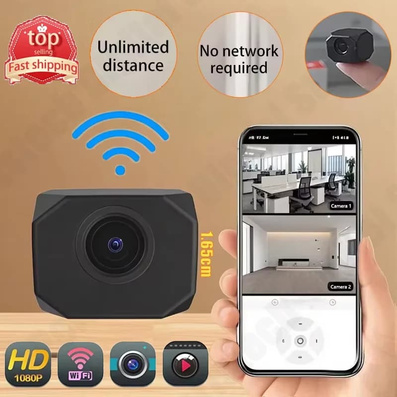 1080P HD Mini Camera WiFi IP Remote Monitoring Lightweight Portable Camcorder Smart Home Surveillance Security Camera New 2025