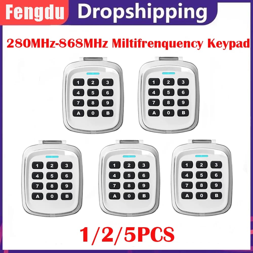 Universal Wireless Keypad Garage Door Openers Rolling Code Keypad 5PCS  Electric Garage Door key 315MHz Remote Control