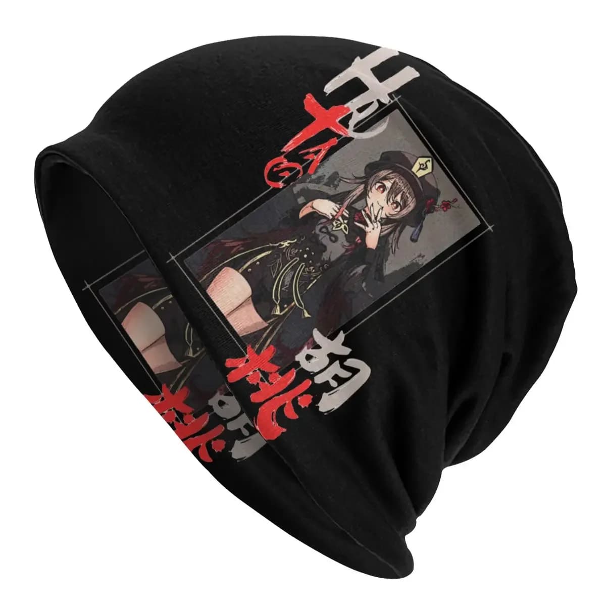 Hu Tao Genshin Impact Skullies Beanies Anime Game Hat Casual Outdoor Unisex Caps Summer Warm Multifunction Bonnet Knitting Hats