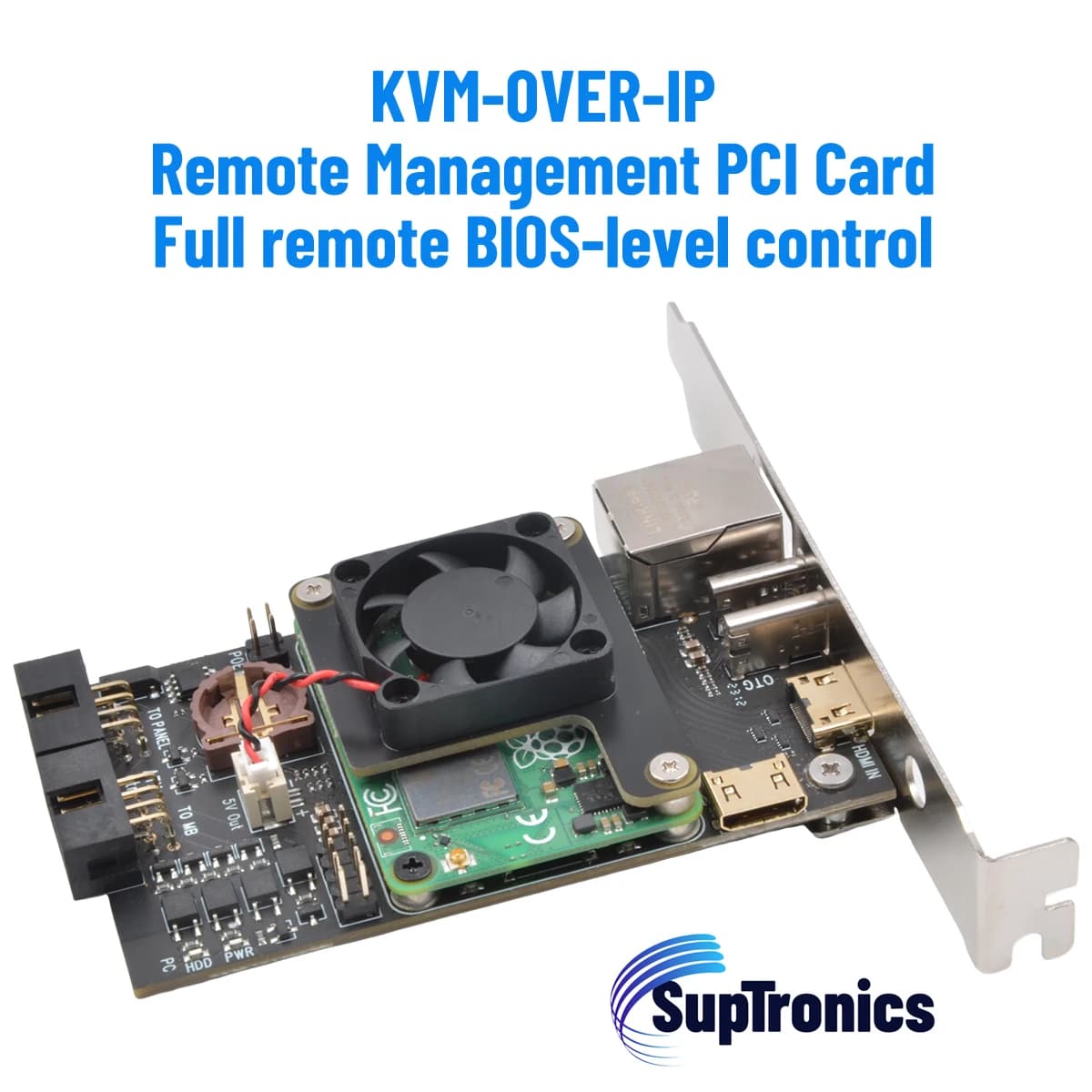 SupTronics Raspberry Pi based IPKVM PCI card KVM over IP PIKVM X650
