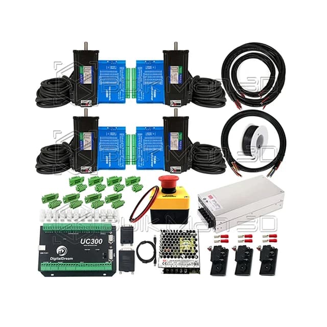 USB 4-Axis UC300 Mach3 Controller Bundle with 3N.m Closed Loop Stepper Motors for ULTIMATE Bee, QueenBee, WorkBee