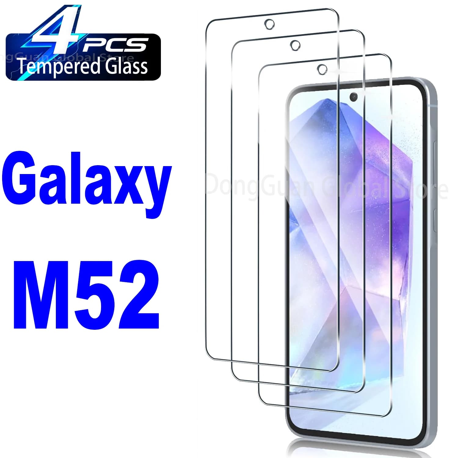 2Pcs/4Pcs 9H Tempered Glass For Samsung Galaxy M52 Screen Protector Glass Film