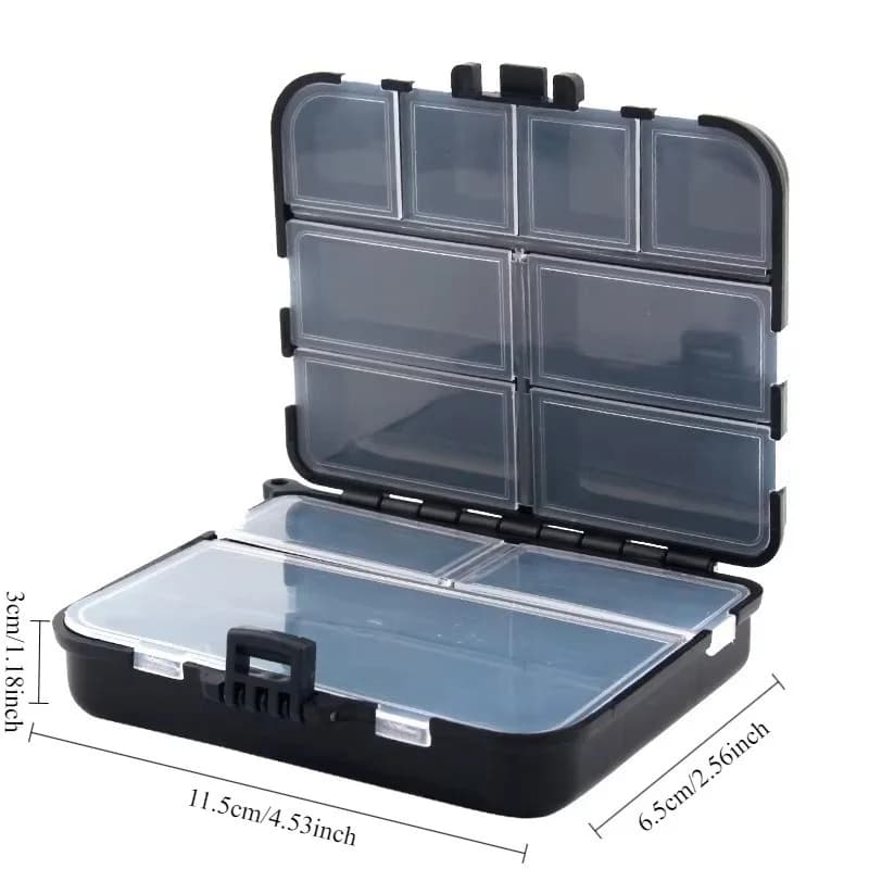 Lead Head Luia Storage Box Fishing Accessories Box Fishing Parts Hook Storage Box with Hand Rope Fishing Gear Accessories