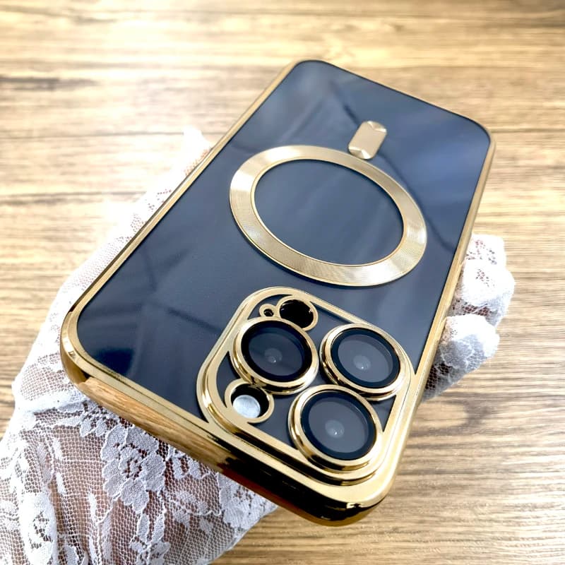 Luxury Transparent Soft TPU Case For iPhone 16 15 14 13 12 11 Pro Max 16Pro 15Pro 14Pro 13Pro For Magsafe Wireless Charge Covers