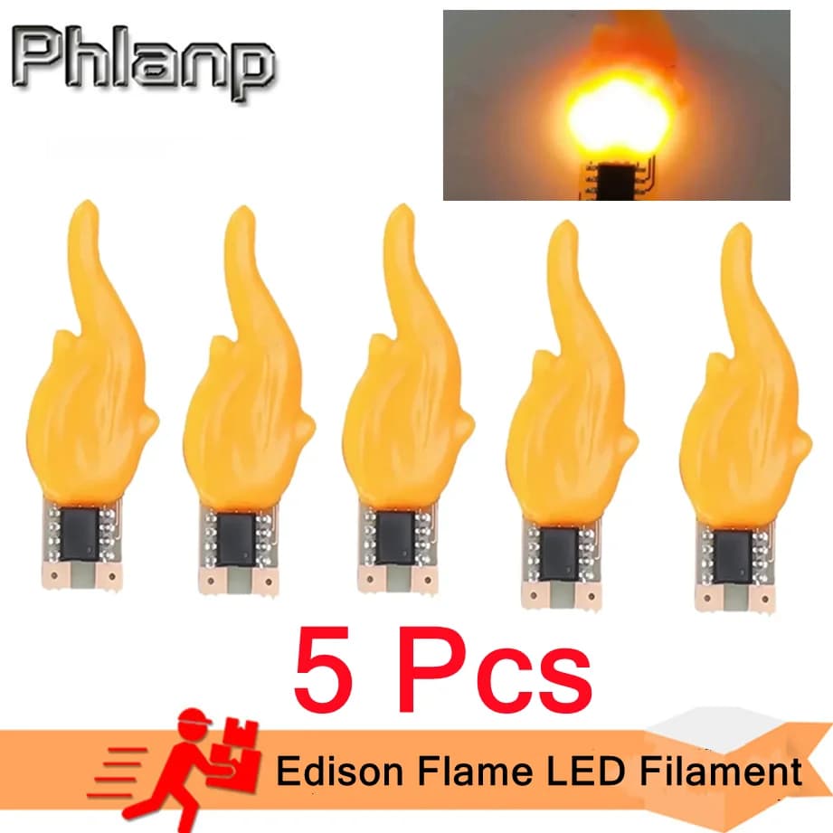 3V Led Cob Flash Candles Edison Flame LED Filament 2200K Diode Birthday Party Decoration Light Bulb Accessories Candle Light DIY