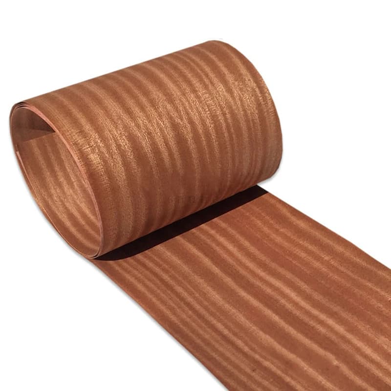 Natural Genuine Wood Veneer Sliced Sapele 0.2mm Veneers Furniture Edge Banding Veneer 26*250cm（W*L）