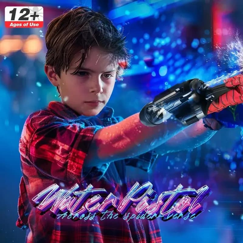 2024 Popular Cosplay Spider Wrist Press Electric Launcher Burst Water Gun Children's Wearable Arm Toy Outdoor Party Props Gifts