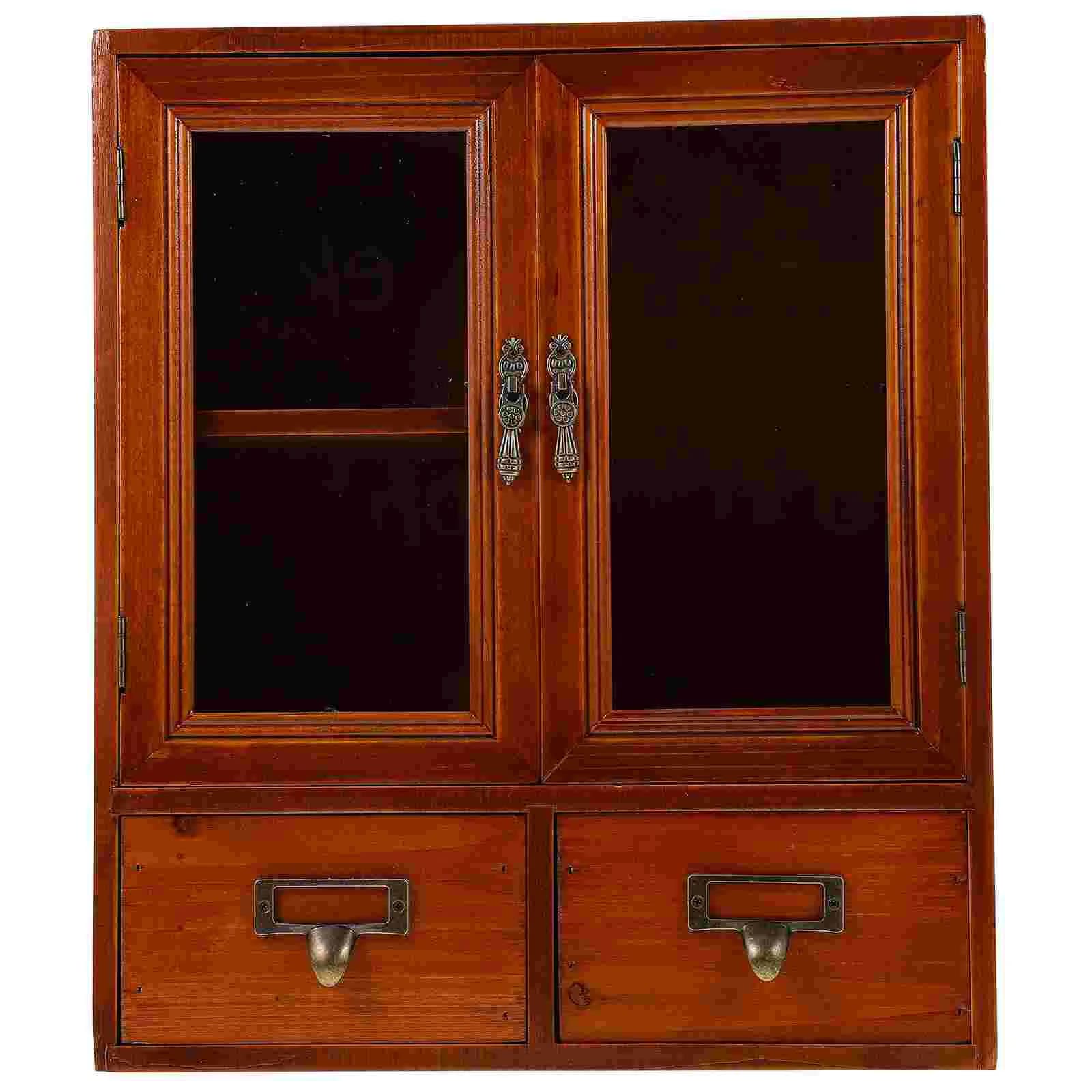 Wall Wooden Furniture Vintage Counter Storage Box Display Cabinet Living Room Cabinets Kitchen Cabinet House Decoration