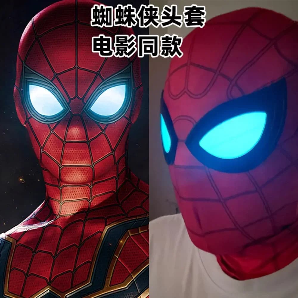 Spiderman Eye Glow Headgear Kids Adult (no Electronic Devices) Cosplay Costume Superhero Miles Morales Headgear Christmas Props