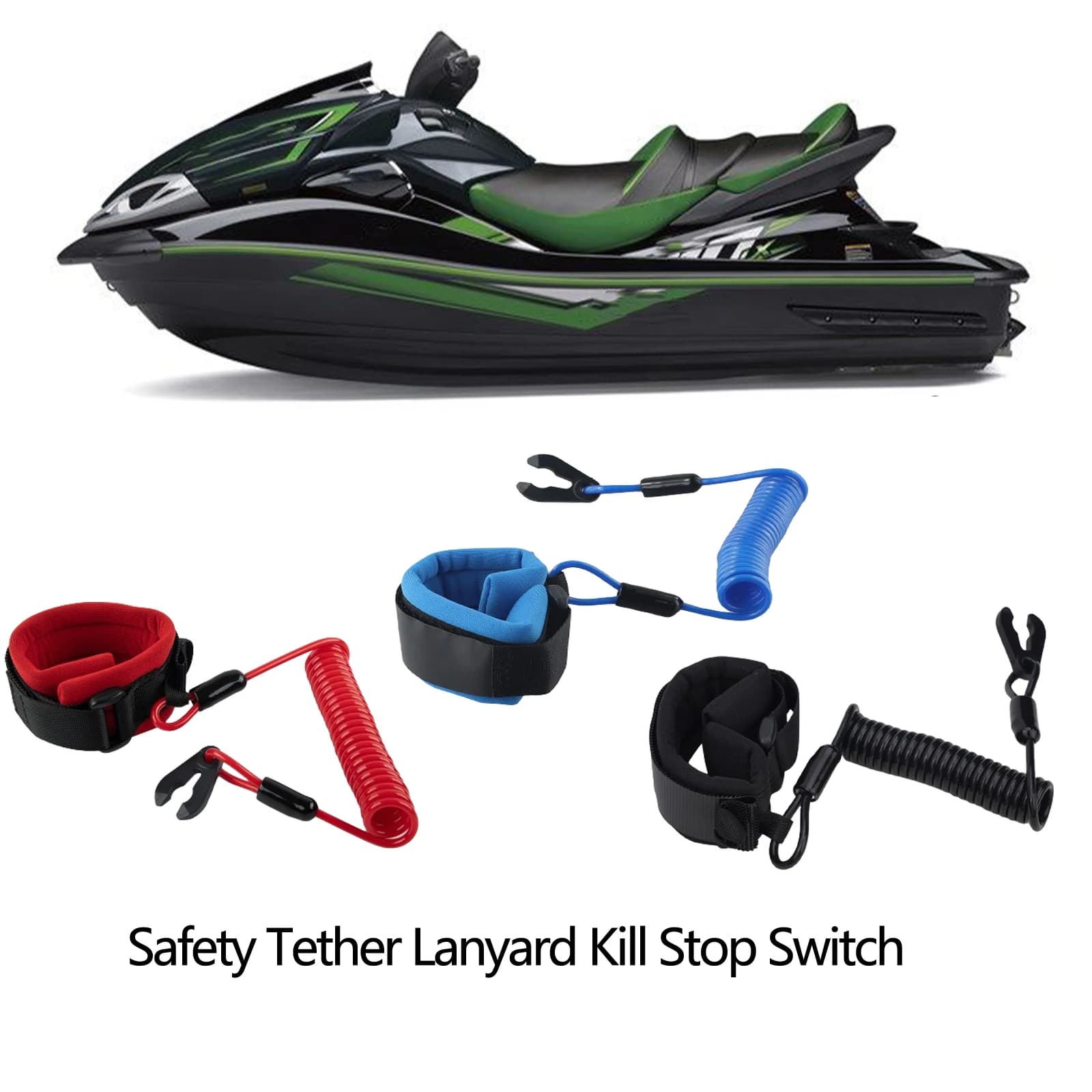 Boat Safety Lanyard Start Stop Kill Switch Tether Cord 92072-3809 92072-3816 For Kawasaki For Honda For Jet Ski JB650 JF650