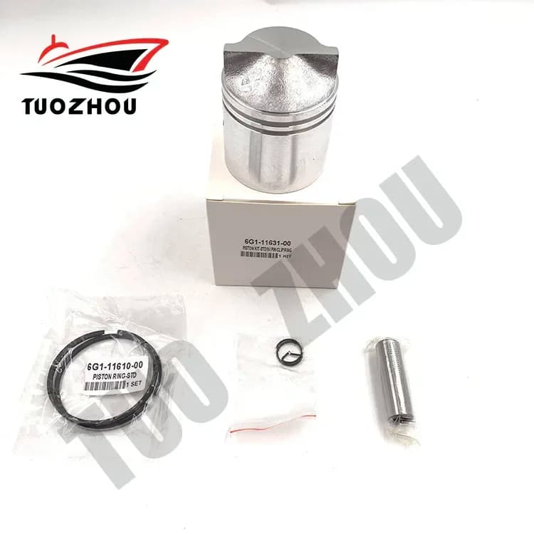 6G1-11631 6G1-11610 Piston with Ring STD Kit For Yamaha Outboard Motor 2 stroke 6HP 8HP 6G1-11631-00 6G1-11610-00 50mm