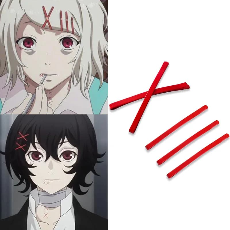 5pcs/lots Tokyo Ghoul Juzo Suzuya Kagerou Project Tateyama Ayano Red Hairpin Daily Accessories Headwear Cosplay Props