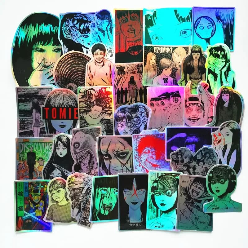 50pcs Anime Tomie Stickers for Motorcycle Skateboard Laptop Horror Comic Graffiti Car Bicycle Stickers School Stationery Sticker