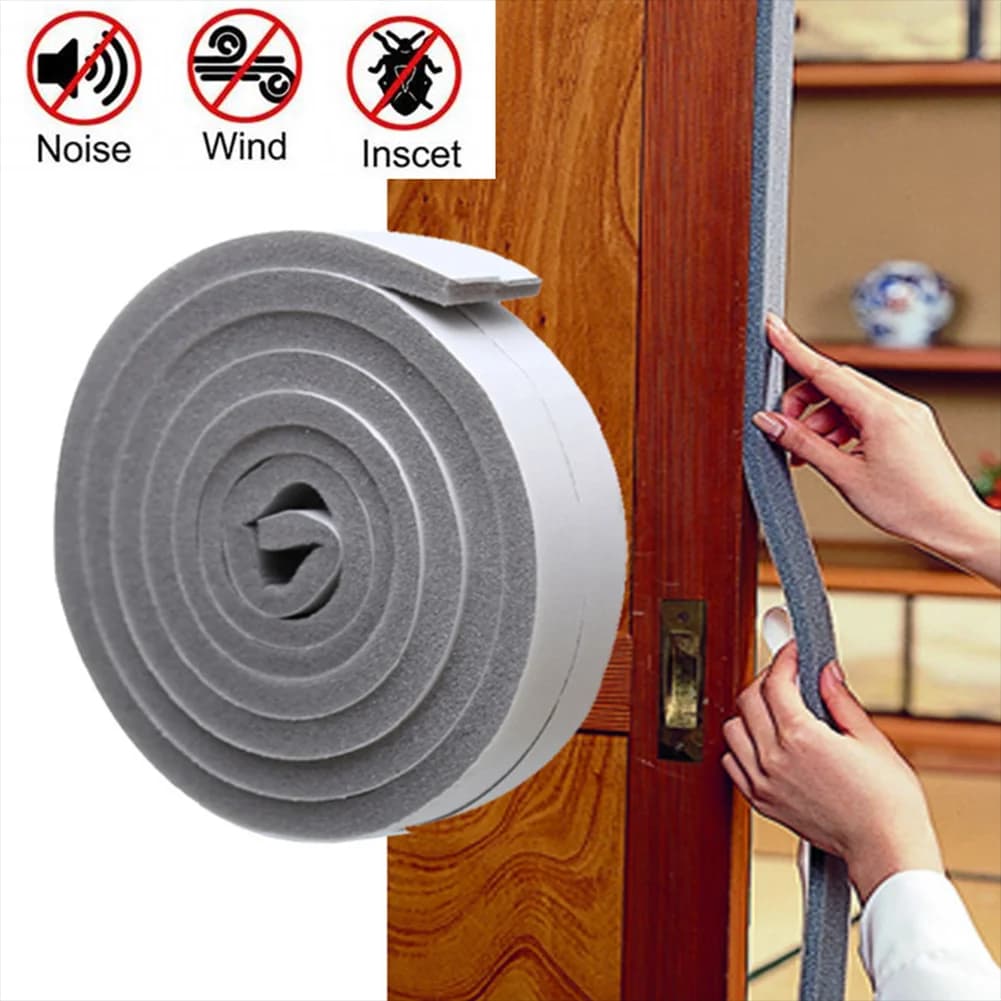 1PC Foam Sealing Strip Door Seam Sound Insulation And Windshield Dustproof Sponge Strip Window Seam Sealing Tapes For Household
