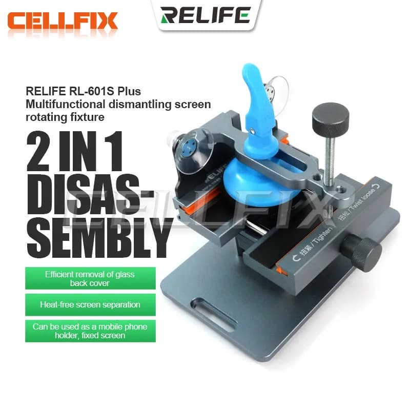 RELIFE RL-601S Plus SL Plus Mini 2in1 LCD Scree Separator for Mobile Phone Rear Glass Removal Clamp Pressure Maintaining Fixture