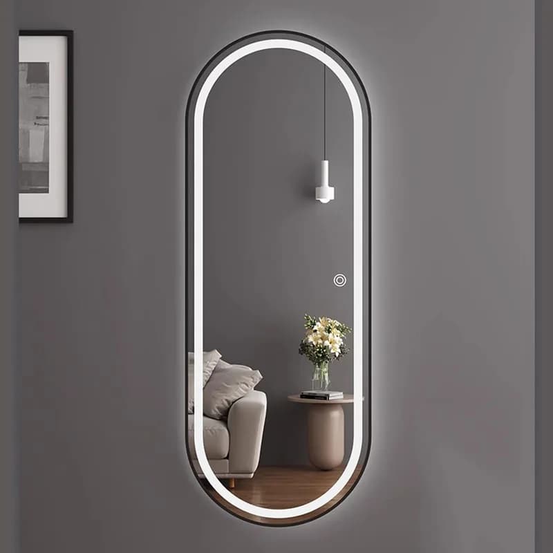 Led Light Bathroom Mirror Irregular Living Room Body Luxury Mirror Bedroom Large Espelho Grande Para Quarto Bedroom Decor