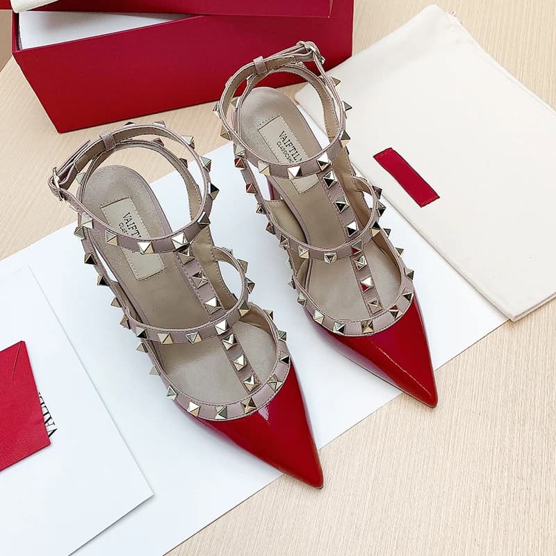 luxury Brand women Gladiator sandals Summer 2025 Trend Women's Heeled sandals Party Rivet High Heels Fashion Ladies Shoes Women