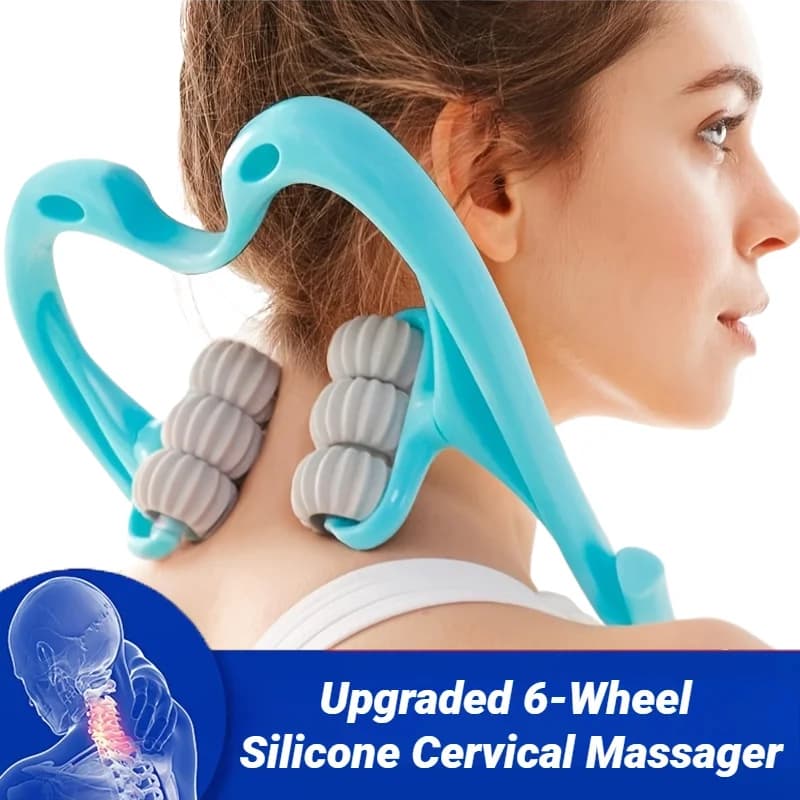 Cervical Vertebra Shoulder And Neck Massage Home Manual Massager Hand-Held Clamping Device Kneading Relaxation Artifact
