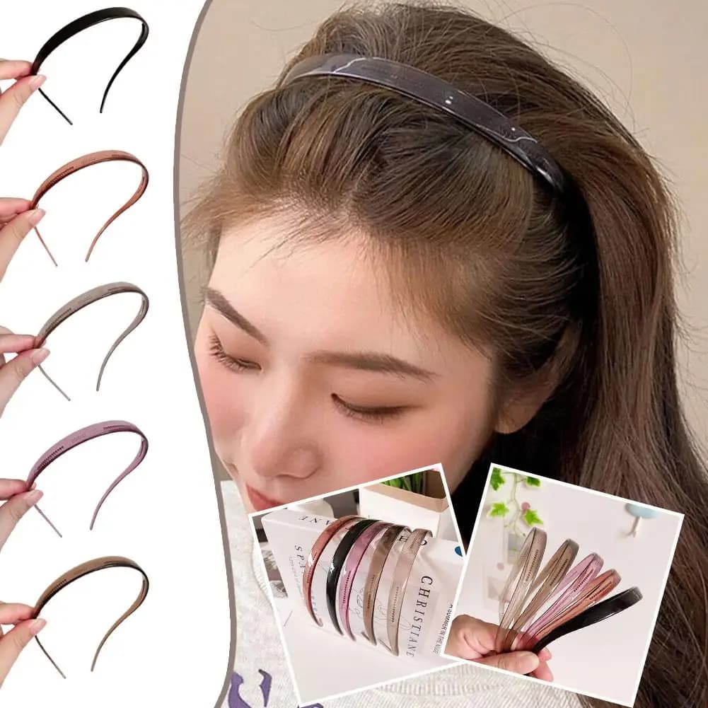 New Trendy Sunglasses Frame Shape Acrylic Hairbands For Women Toothed Headband Anti-slip Hair Hoop Fashion Hair Accessories E4Z3