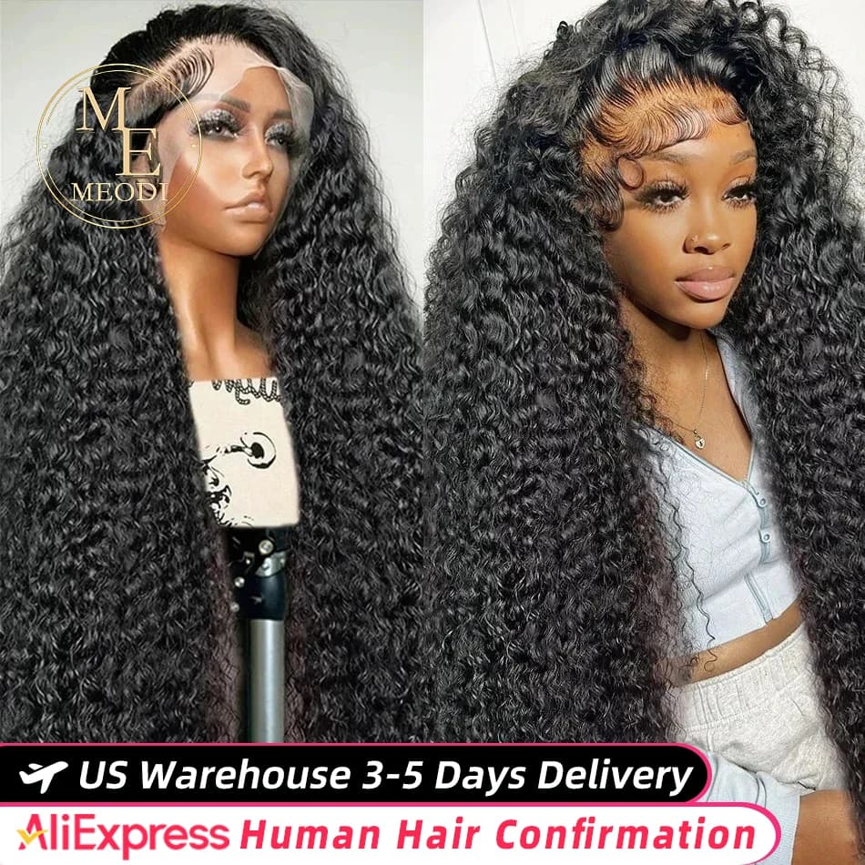 40 Inch Deep Wave 13x6 Hd Curly Lace Front Human Hair Wigs 360 Pre Plucked Lace Wig 13x4 Water Wave Lace Frontal Wigs For Women
