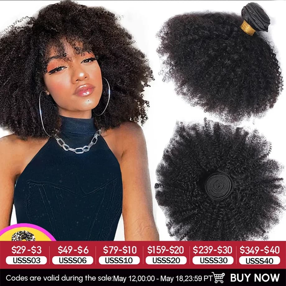 Brazilian Afro Kinky Curly Human Hair Bundles 4b 4c Afro kinky Bulk Human Hair Weave Bundle Deal Hair Extensions Wholesale Yarra