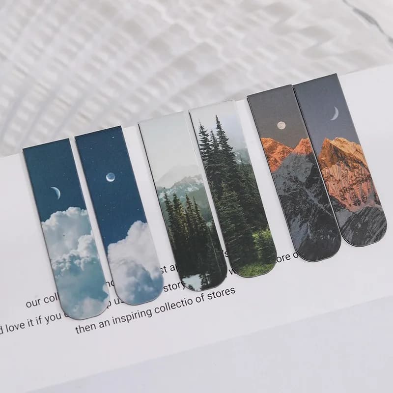 NEW Metal Bookmark for Books Magnetic Bookmark Pages Marker Reading Accessories Marque Pages Metal Reading Books Separator SQ17