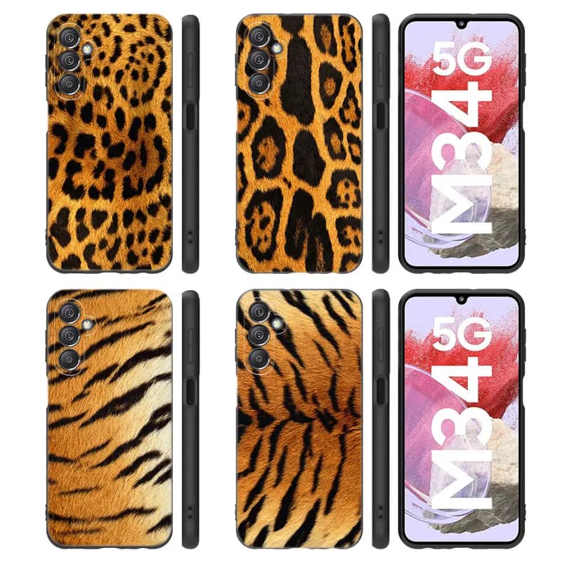 Fashion Tiger Leopard Phone Case For Samsung Note 10 Lite 20 Ultra M04 M13 M32 4G M14 M15 M23 M33 M34 M42 M52 M53 M54 M55 5G M11
