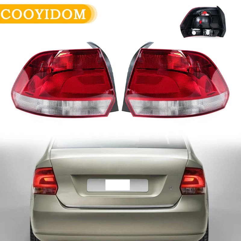 Car Rear Tail Light Signal Brake Lamp Housing For VW Polo Vento Sedan Saloon 2011 2012 2013-2016 Without Bulbs Car Accessories