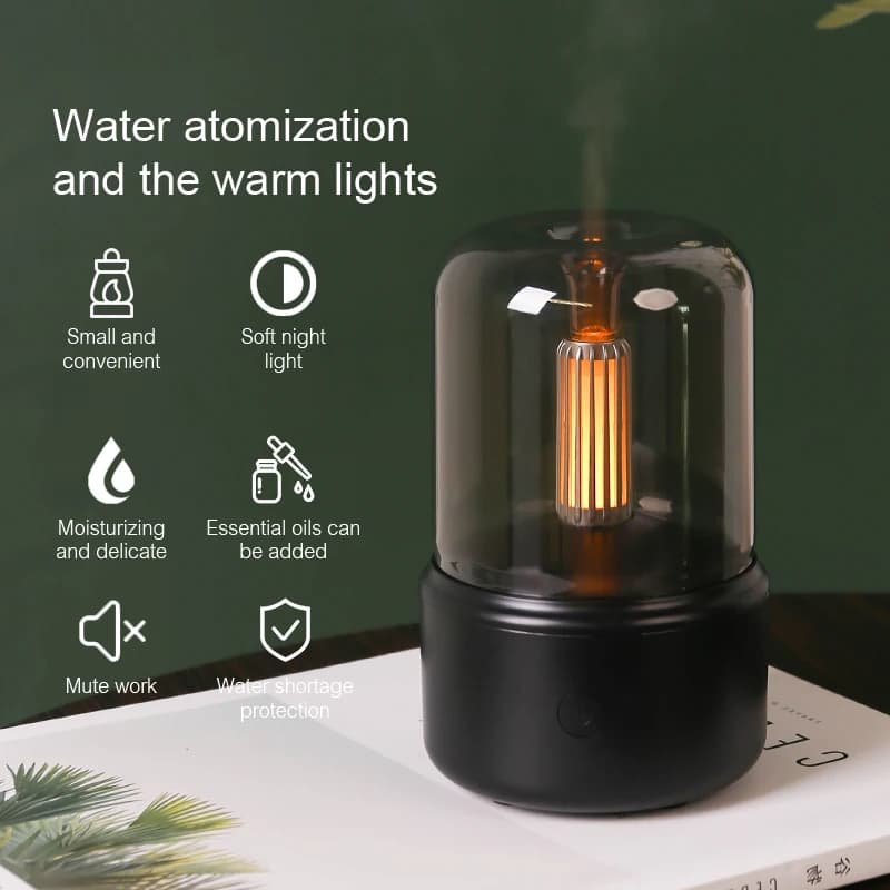 KINSCOTER Home Portable Aroma Diffuser USB Air Humidifier Essential Oil Night Light Cold Mist Maker Sprayer for Gift Bedroom