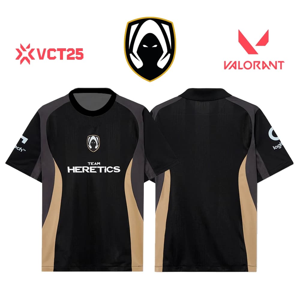 Team Heretics Valorant Esports Jersey 2025 VCT Club Training Uniforms For Men And Women Benjyfishy Custom T Shirts Sports Tops