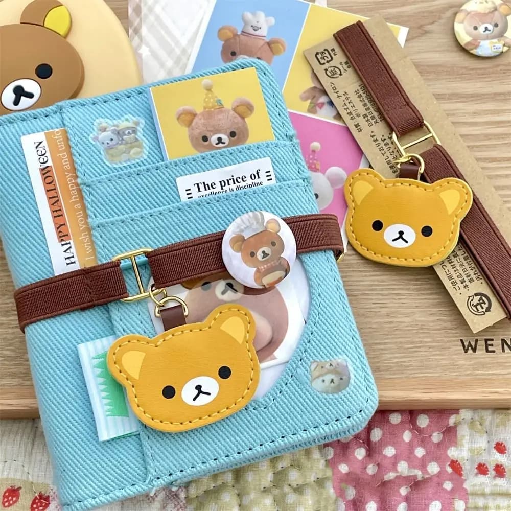 Creative Cartoon Bear Notebook Straps Loose-leaf Notebook Adjustable Elastic Band Binding Rope DIY Decoration