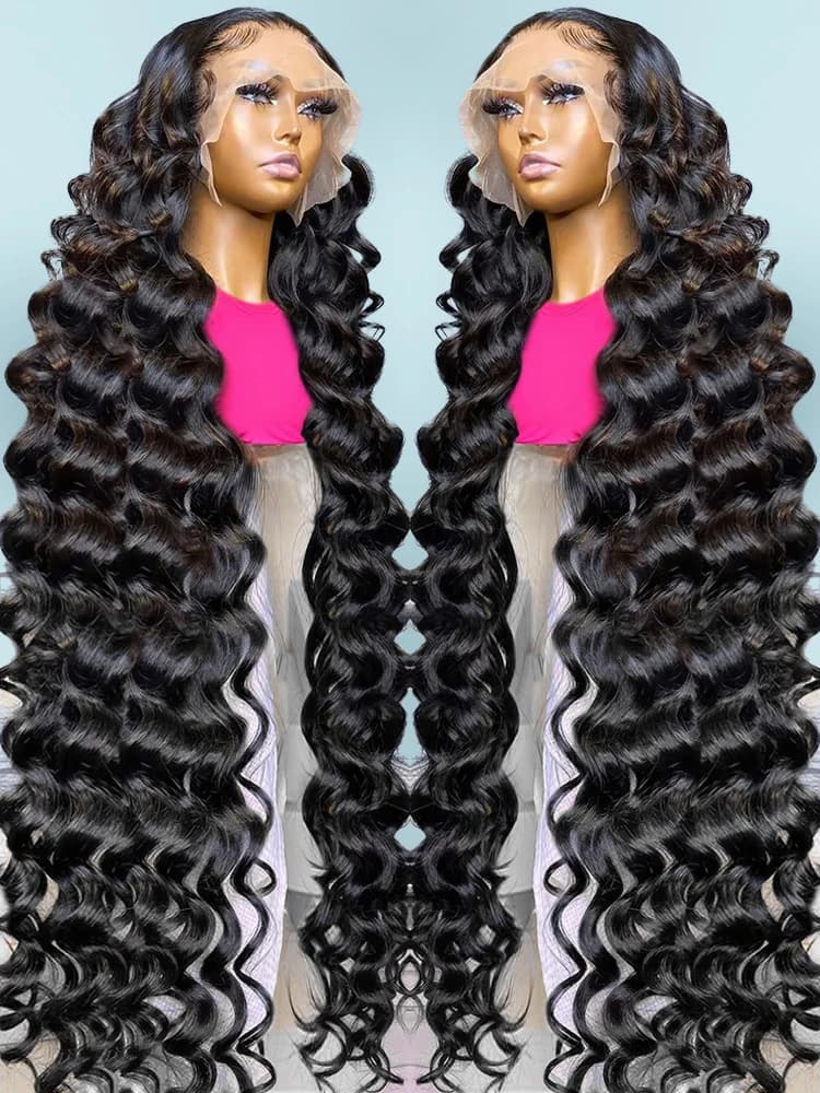 30 40 Inch Loose Deep Wave 13x6 HD Lace Frontal Human Hair Wig Brazilian 13x4 Curly Human Hair Lace Front Wigs Pre Plucked 250%