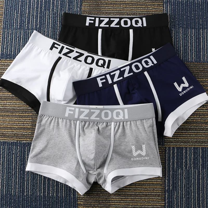New Simple Men's Retro Pure Cotton Comfortable And Breathable Sport Underwear For Men Fashion Boxers Panties