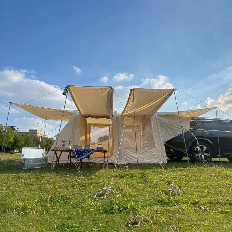 Inflatable Car Tail Rear Tent Road Travel SUV MPV Vehicle Trunk Mounted Extended Camping Sleeping Tents 3-4 People