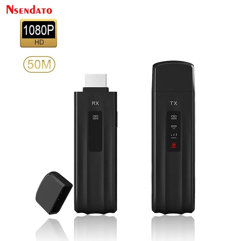 50M HDMI-Compatible Wireless Transceiver Video Transmitter Receiver Extender HDMI-Compatible TV Stick  Adapter For DVD PC To TV