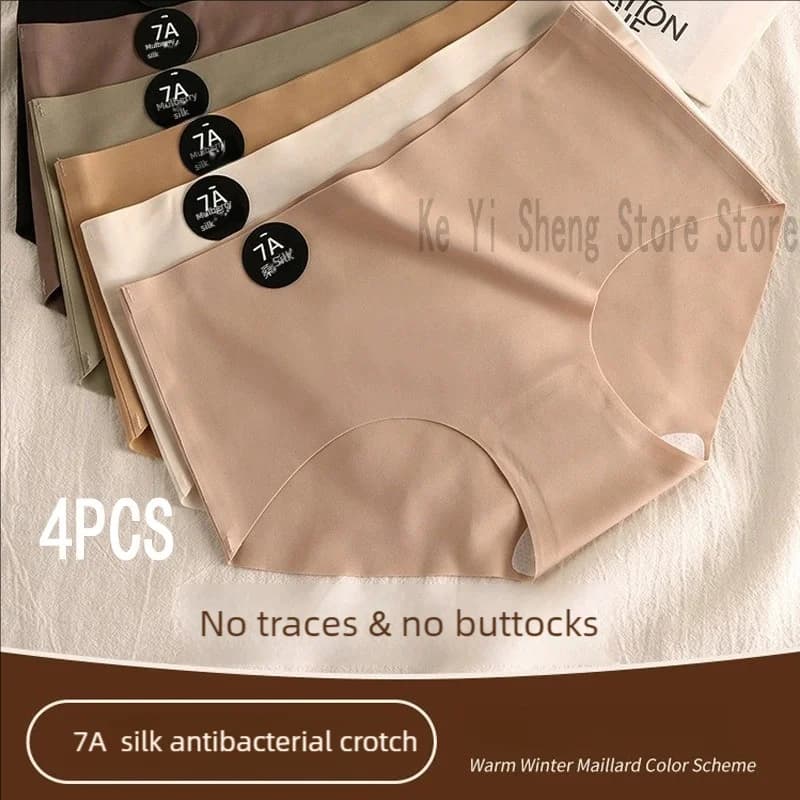 4PCS  Underwear, women's mid-waist, seamless fitness, yoga, sports, women's triangle pants, comfortable and sexy