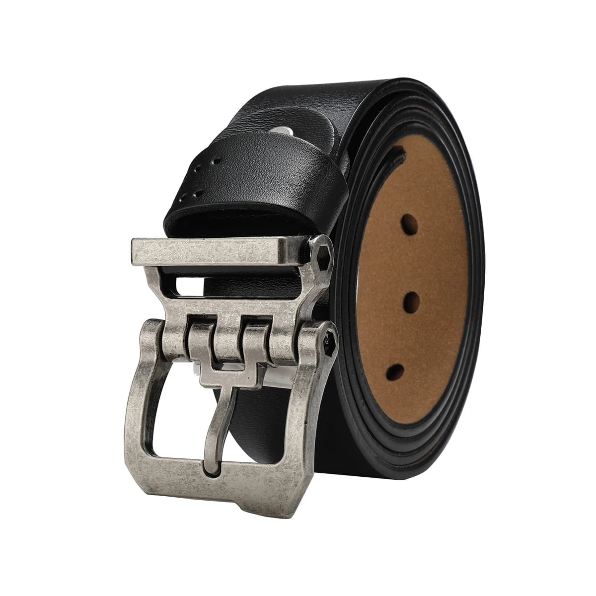 Men's genuine leather belt Korean version cowhide needle buckle large size wide men's belt trendy