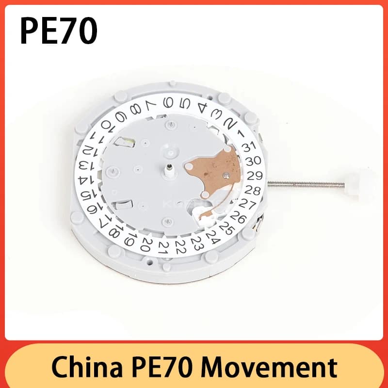 New Shenglong PE70 Movement Six Hands Multi-motion Quartz Movement Small Second 6.9.12 Watch Repair Movement Parts