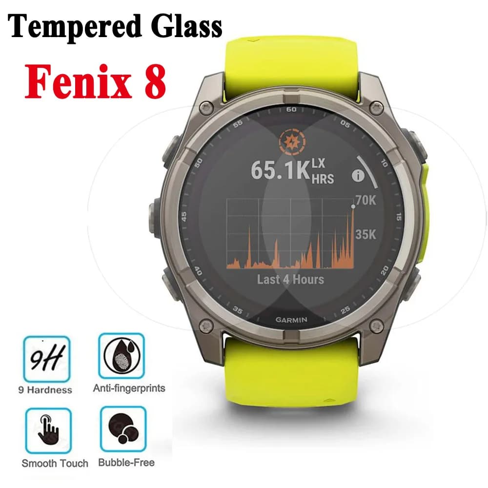 3pcs Tempered Glass For Garmin Fenix 8 51mm 47mm 43mm 7X 7 6X 6 Smartwatch Screen Anti-scratch Protector Film Accessories