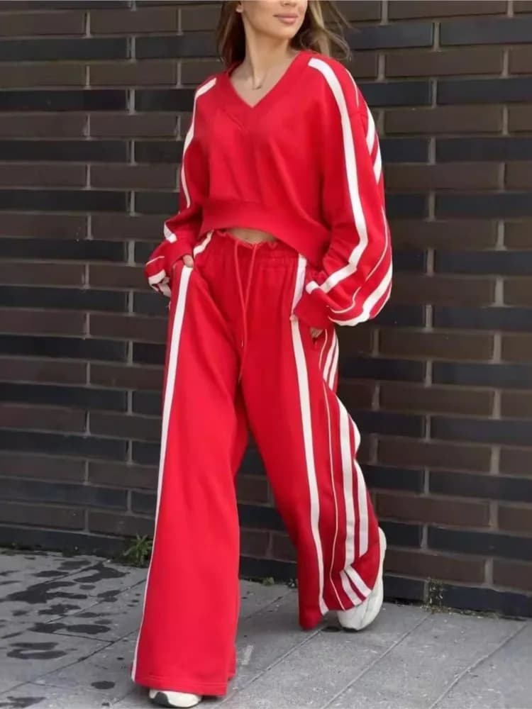 New Autumn Two Piece Set Women Casual Sweatpants Outfits Long Sleeve Tops Loose Pants Sets Sweatshirts 2 Piece Set Fashion Suits