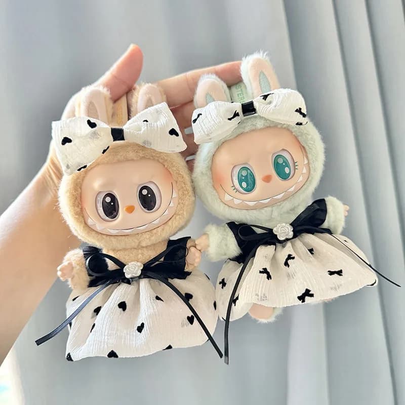 Cute Mini Plush Doll'S Clothes 17cm Labubu II Idol Dolls Clothing DIY Gift Sitting Party Outfit Accessories For Korea Kpop Exo