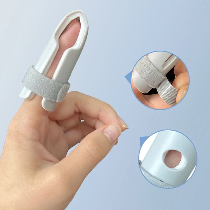 1Pc Finger Splint  Foam Support Brace Finger Splint Hand Trigger Broken Finger/Sprain/Fracture/Pain Relief/ Joint Immobilization