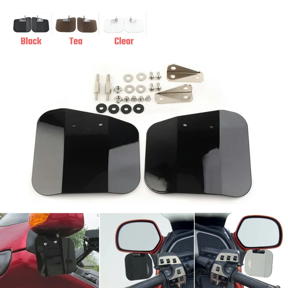 Motorcycle Hand Guard Deflector Mount Tint Mirror Wind Case Accessories For Honda Goldwing GL1800 F6B GL 1800 2001-2017