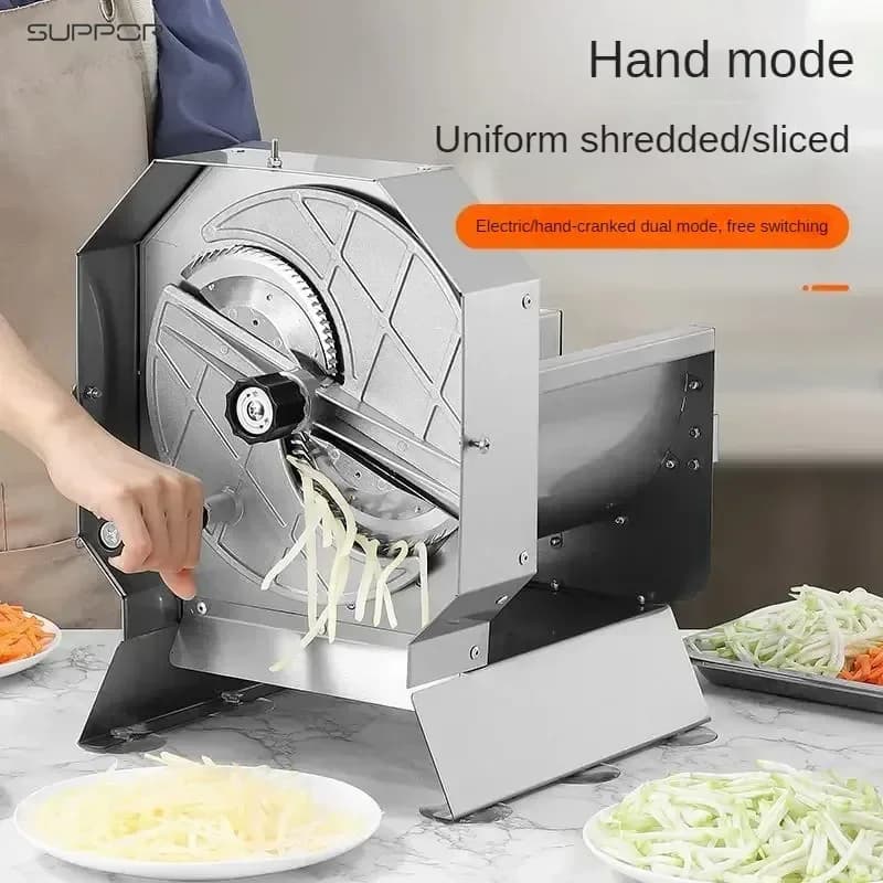 Electric slicer commercial potato lemon fruit and vegetable ginger garlic milk tea shop hand-cranked thickening slicer