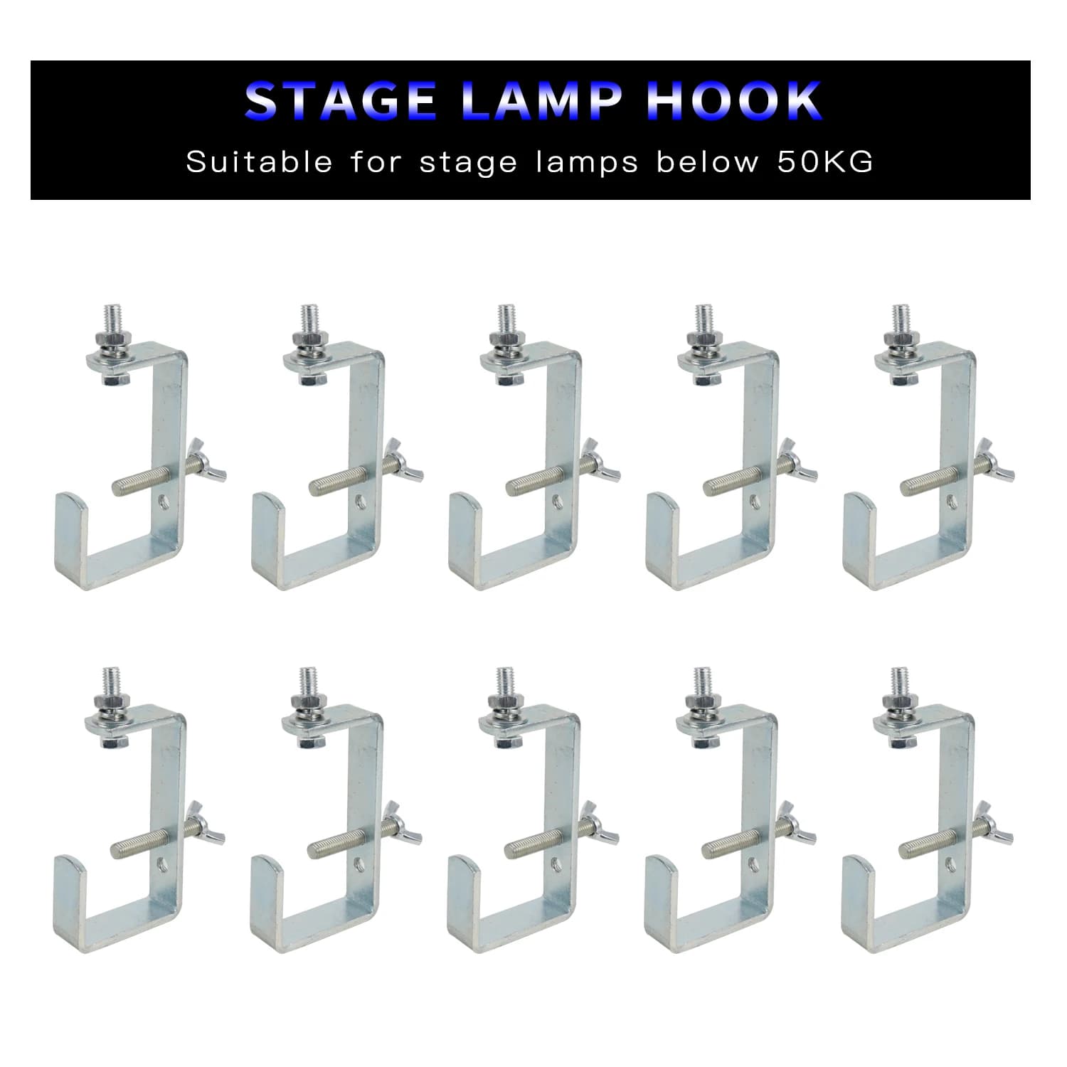 10pcs/lot Aluminum Stage Lights Truss Clamp DJ Light Clamps Hooks For LED PAR Moving Head Beam Spot Clamps 30-65mm Pipe Diameter