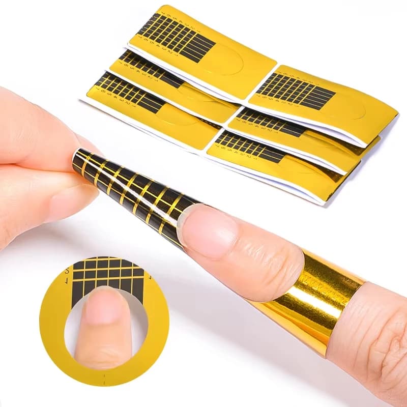 1 Pack of French Manicure Form Reminder Acrylic Uv Gel Extension Curly Form Building Gel Sticker Art Manicure Template Manicure Art Tool