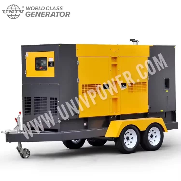 High Quality Engine Mobile Diesel Generator with Heavy Dty Trailer Global Warranty & Silent Type