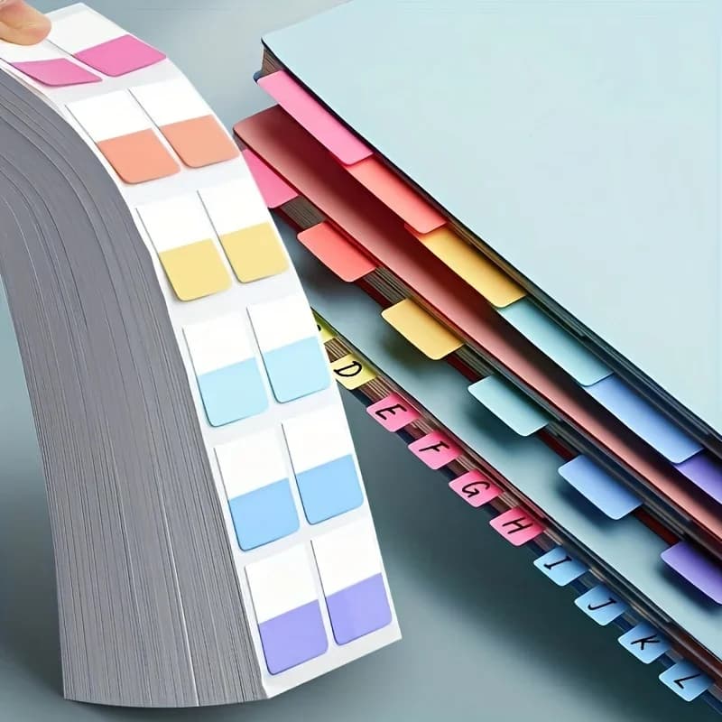 10pcs Waterproof Stickers Categorized Paper Label Index Stickers for Organization and Filing