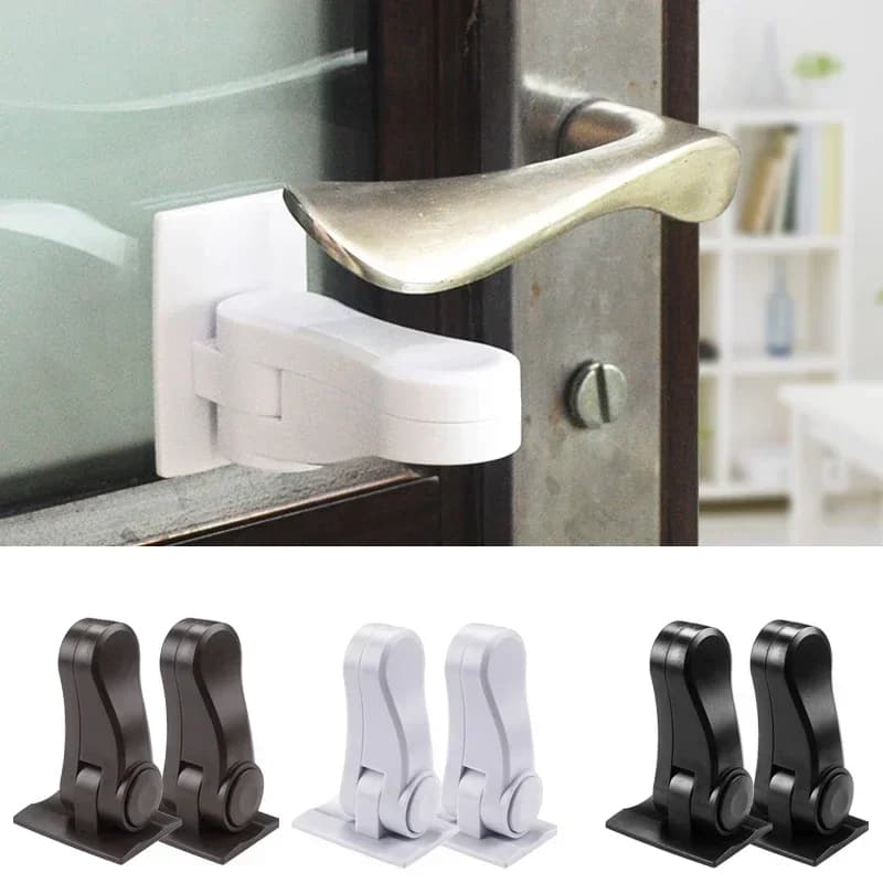 Anti-theft Protection Lock Home Safety Latches Aluminum Alloy Sliding Door And Window Safety Lock Adjustable Security Door Locks